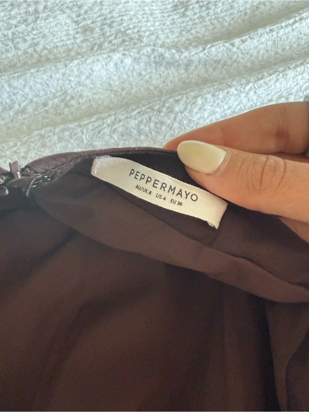Peppermayo Women's Maxi Dress in Dark Brown - Picture 2 of 8